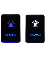 Momentary Negative Polarity Switch, Beacon - WH/BL LED (inc Hilux/Prado/Ranger PXII)