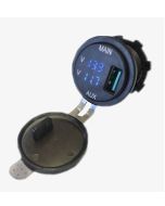 Lightforce CBUSB3 Custom Switches Dual Voltmeter with 3.0AMP USB Fast Charger