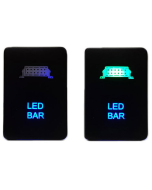 Lightforce Momentary Negative Polarity Switch, LED Bar - GR/BL LED (inc Hilux/Prado/Ranger PXII)